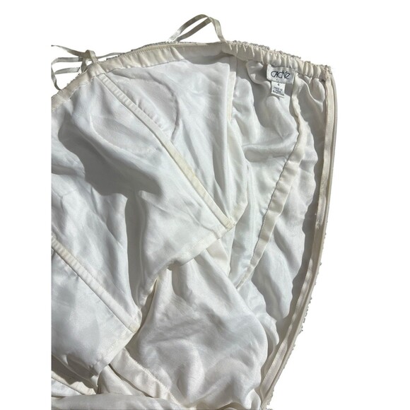 Vtg Cache Strapless White Beaded Maxi Dress Sz 4 - Picture 8 of 16